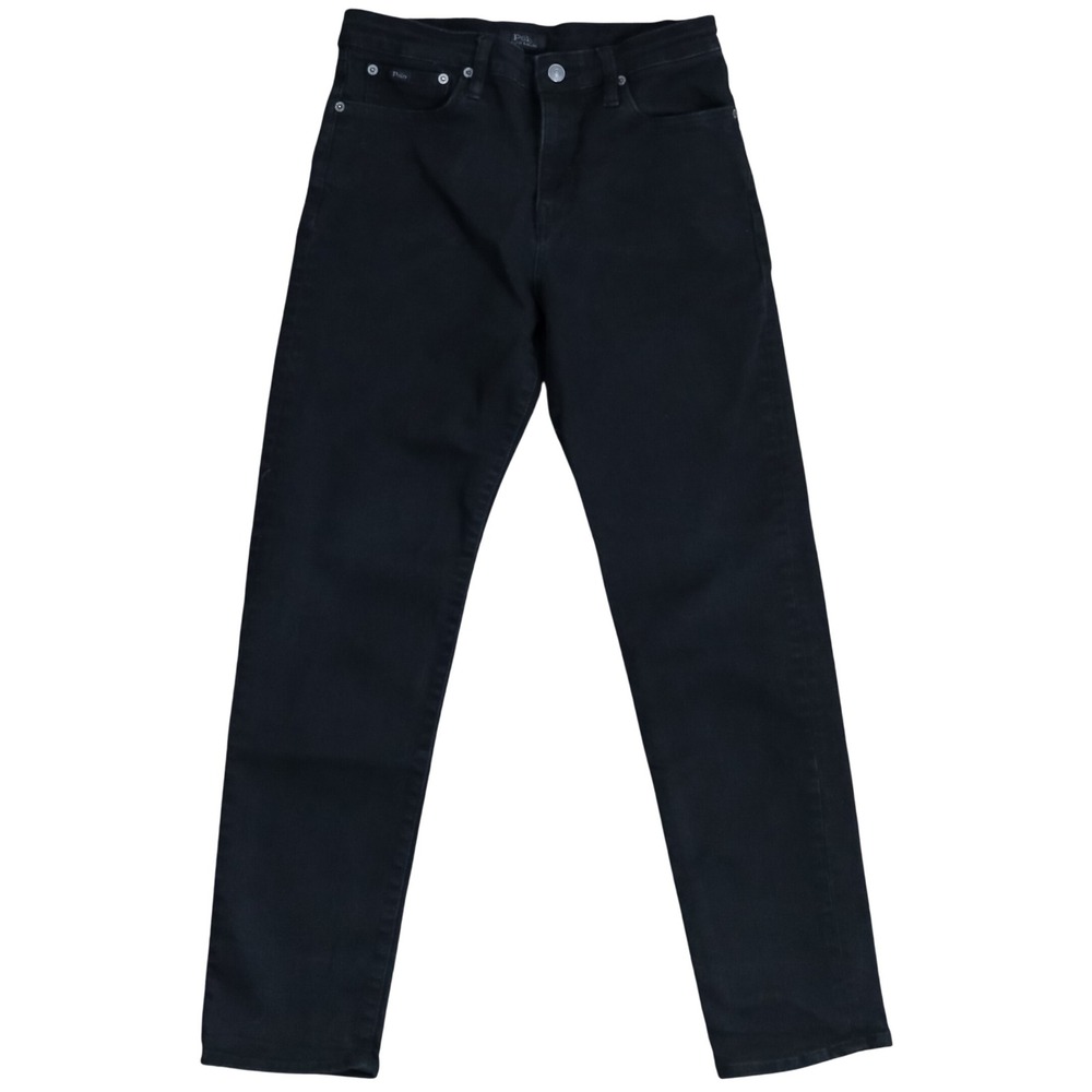 Polo Ralph‎ Lauren Hampton Straight Jeans Kids Size 18 Black Stretch Denim Pants